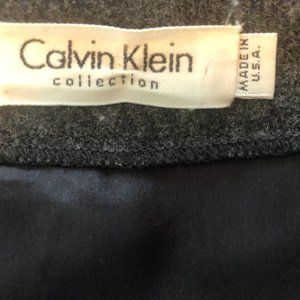 Vintage Calvin Klein Collection A-Line skirt Size 6 medium grey
